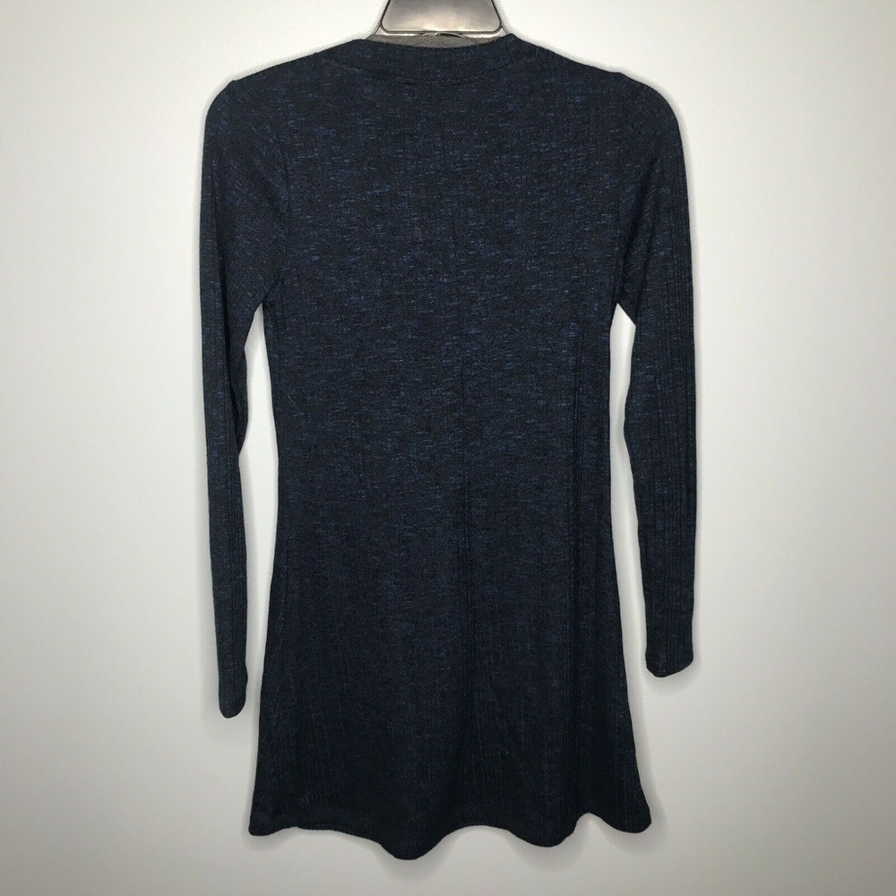 NWT Topshop Ribbed Blue Heathered Bodycon Dress - Picture 3 of 7